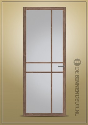 Svedex deur met glas NDB905 Nova design Donker eiken