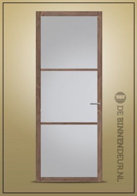 Svedex deur met glas NDB901 Nova design Donker eiken