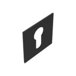 Cilinderrozet Squared Flat ZWA - Afbeelding 2