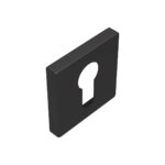 Cilinderrozet Squared Regular ZWA - Afbeelding 2